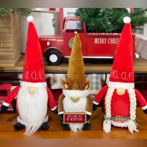 Rae Dunn Santa Claus gnome family
